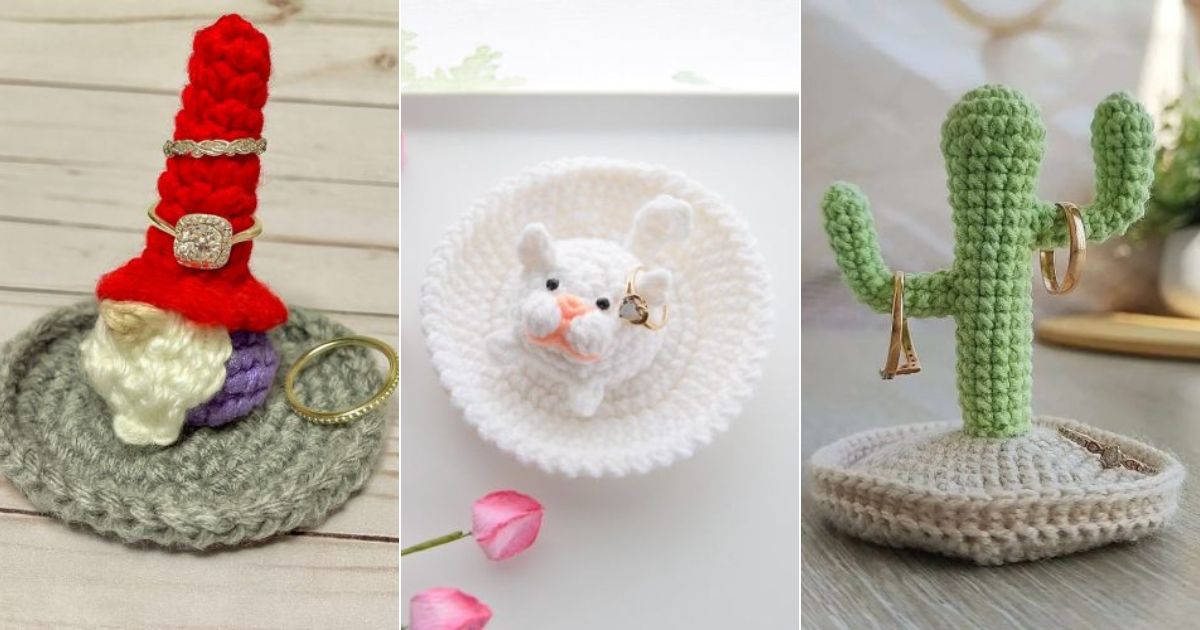 crochet ring holder