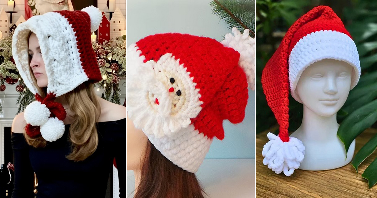 crochet santa hat