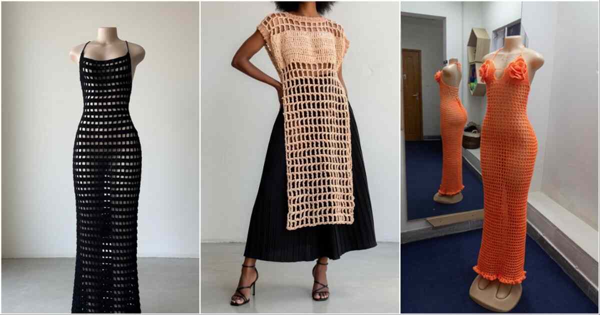 crochet mesh maxi