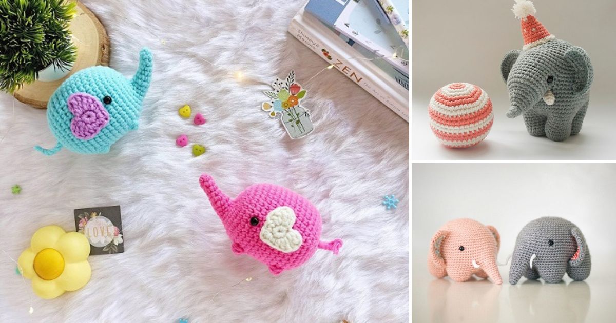 crochet tiny elephant