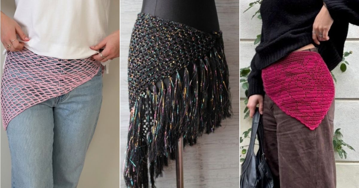 crochet triangle hip