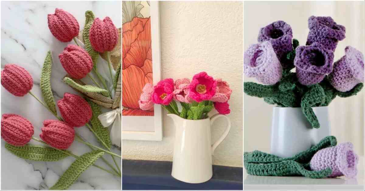 crochet flowering tulip