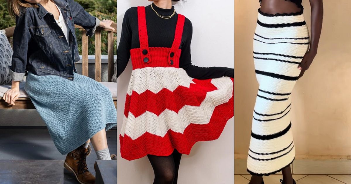 crochet winter skirt