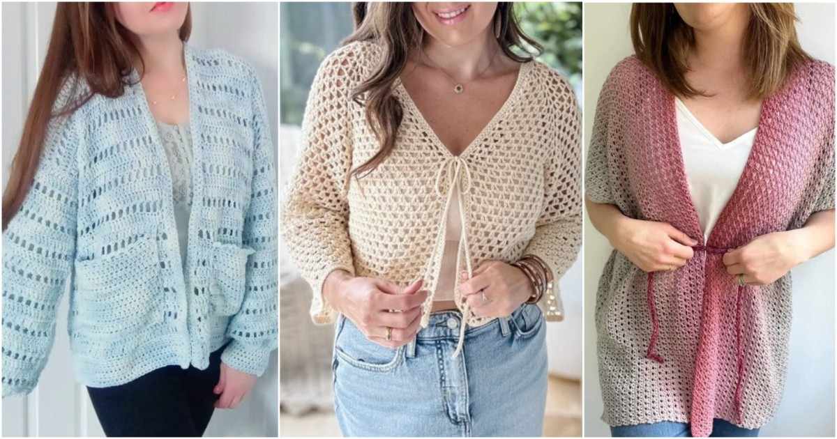 12 Crochet Summer Cardigan Free Patterns 1 crochet summer cardigan