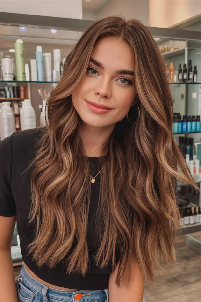 caramel brown hair