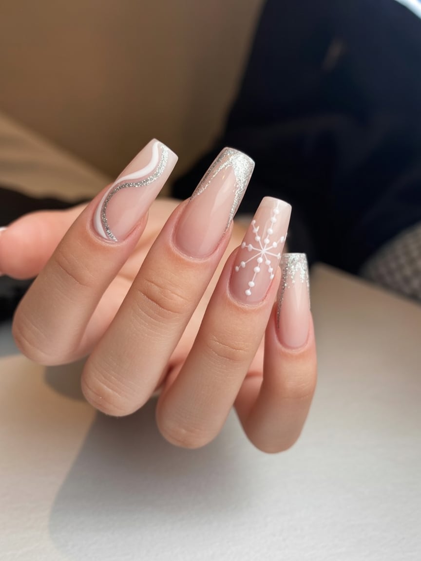 subtle christmas nails