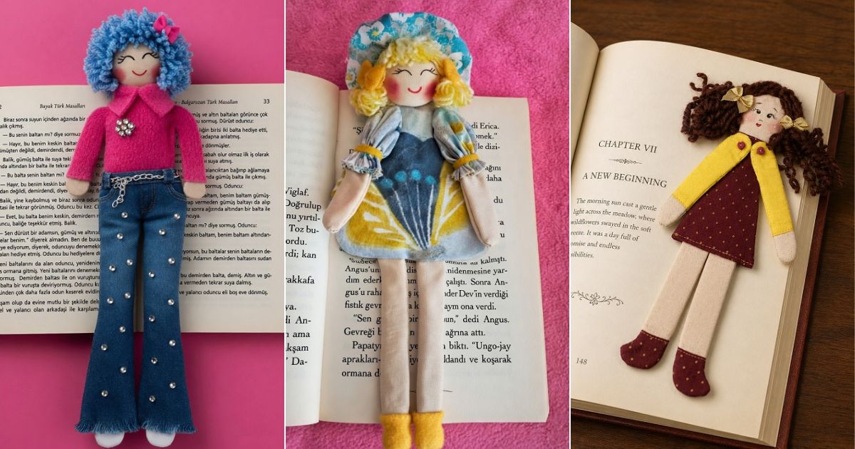 4 Doll Bookmark Free Sewing Patterns 7 doll bookmark free