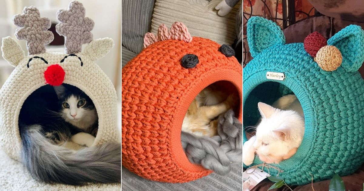crochet cat cave