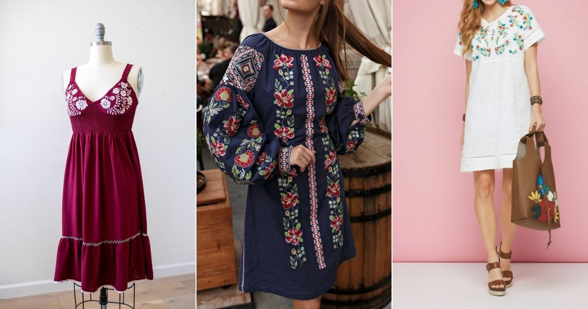 dresses free embroidery