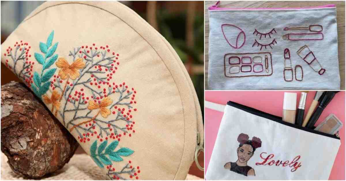 embroidered makeup bag
