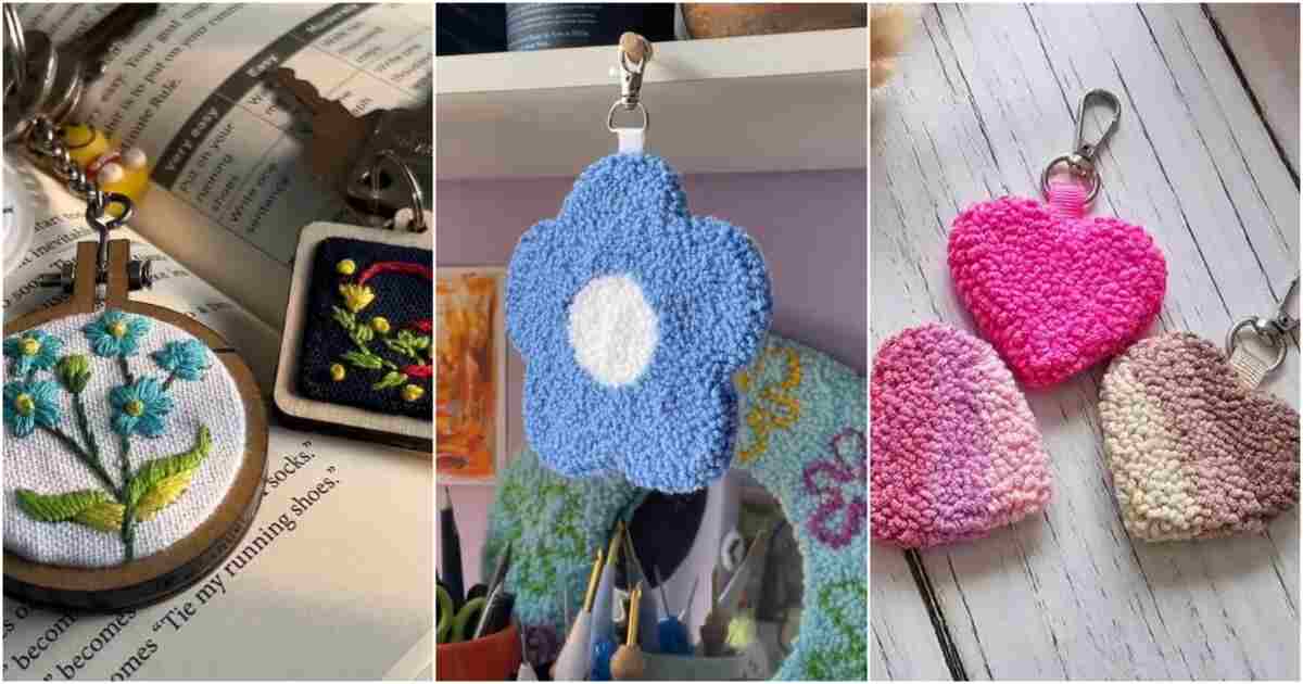 6 Embroidery Keychains Free Patterns for Beginners 1 embroidery keychains free