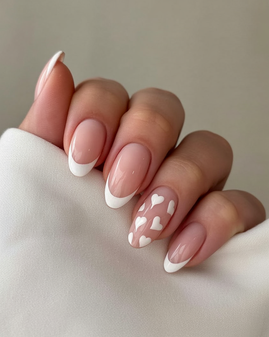 simple valentines nails