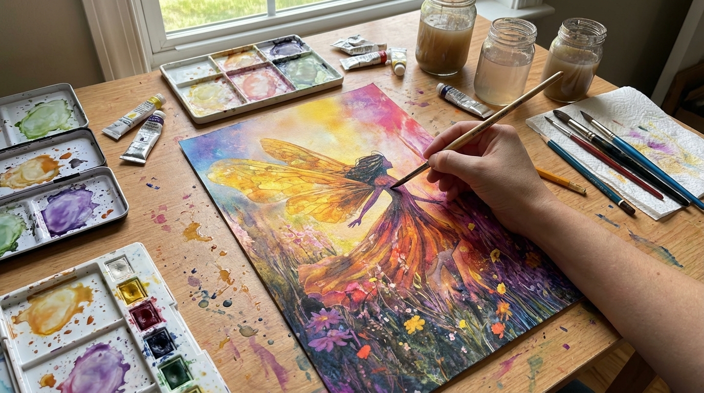 25 Fairy Watercolor Art Ideas That Look Like Magic 9 fairy watercolor art