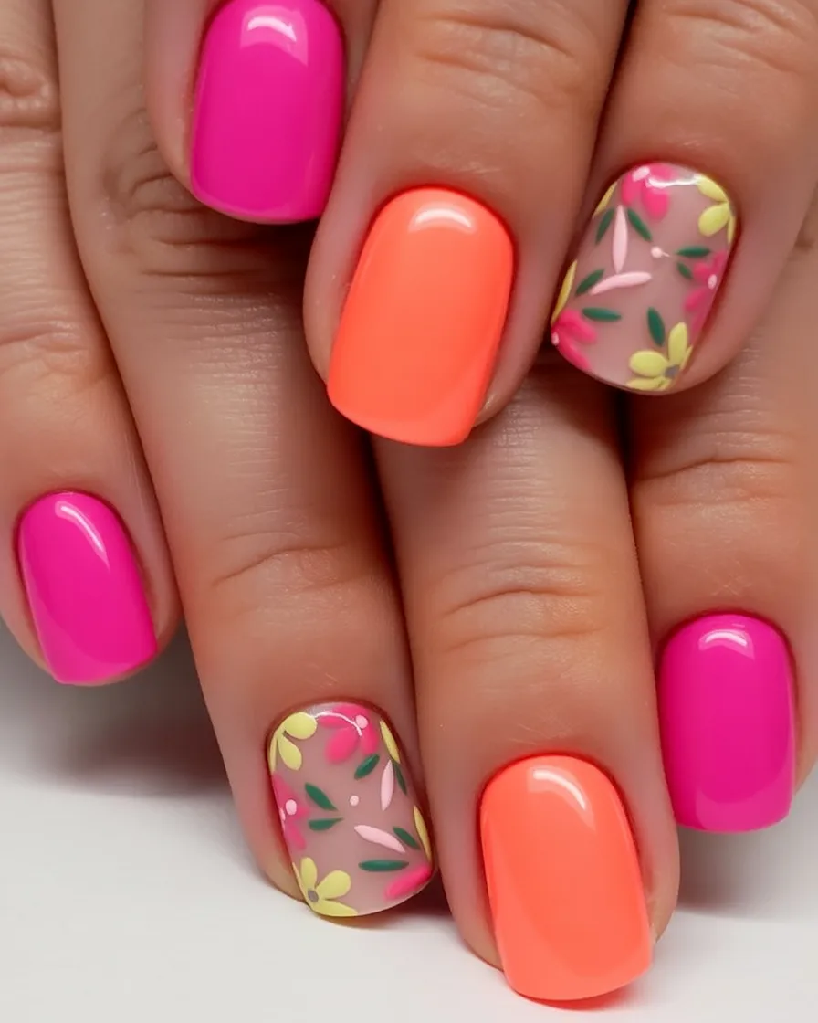 bright spring nails