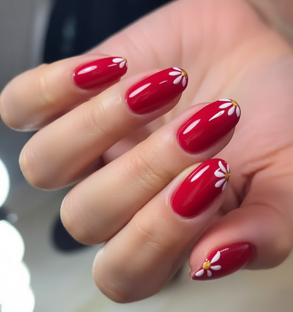 red nail designs