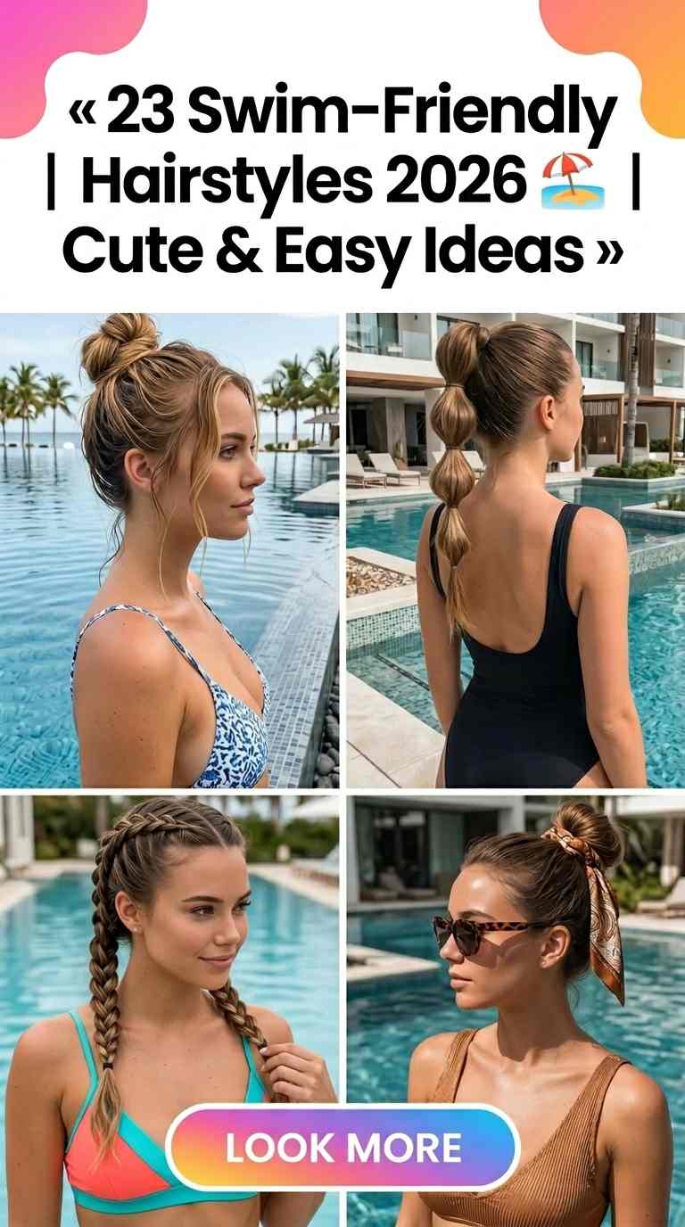 Summer Hairstyles for Swimming 2026 – 23 Cute Looks 10 summer hairstyles swimming