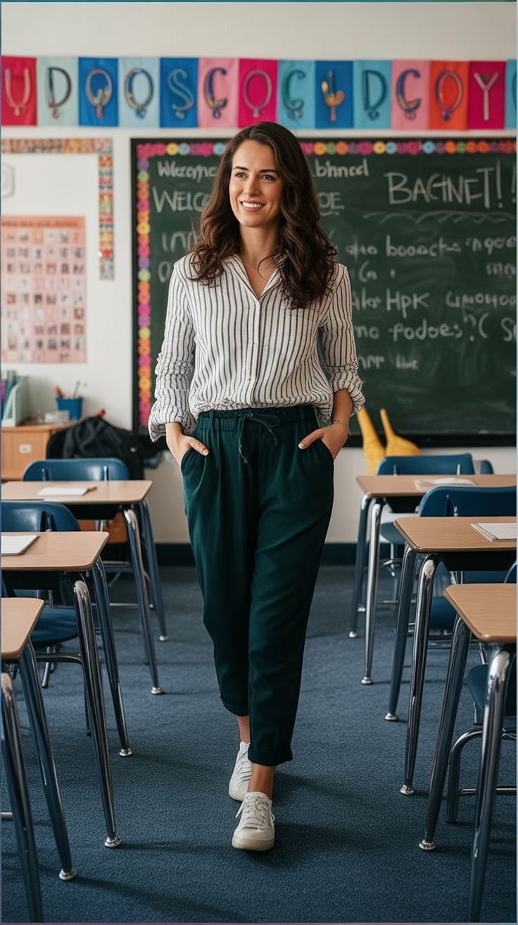 20 Fall Teacher Outfits 2025 That Are Cute, Comfy, and Totally Classroom-Ready 10 fall teacher outfits