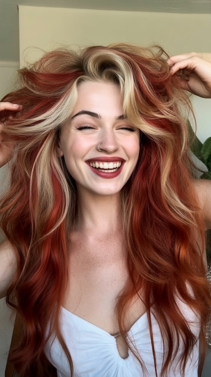 red hair blonde