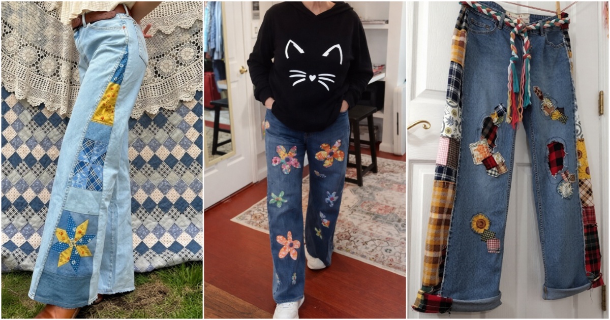 jeans refashion sewing