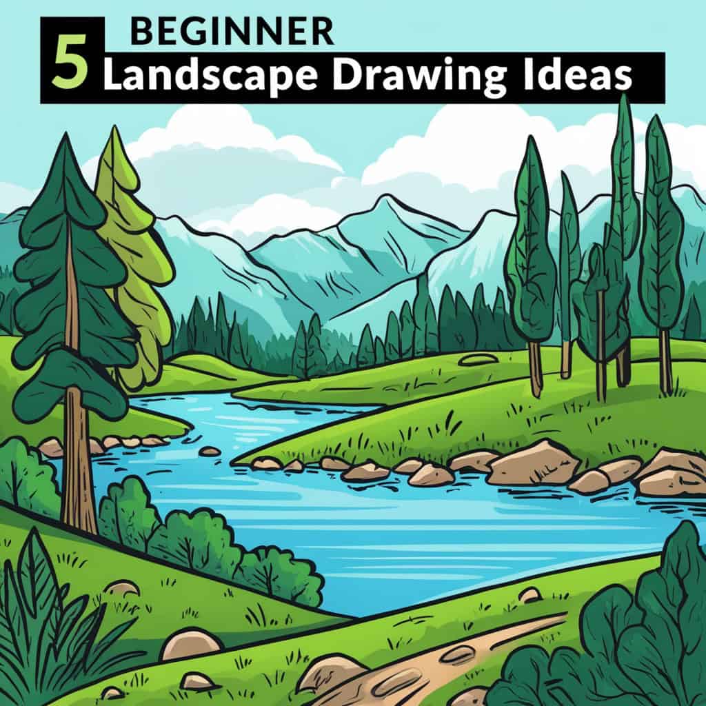 beginner landscape drawing