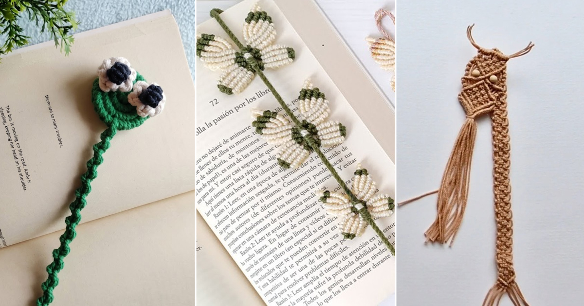 5 Macrame Animal Bookmark Free Patterns 5 macrame animal bookmark