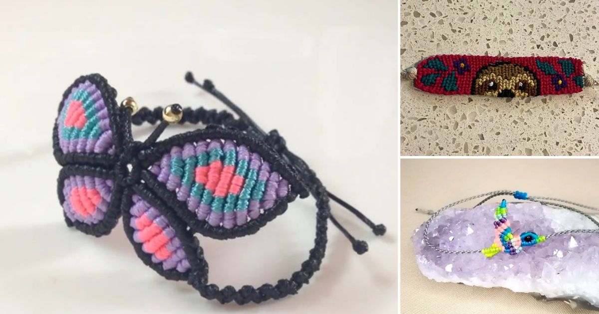 macrame animal bracelet