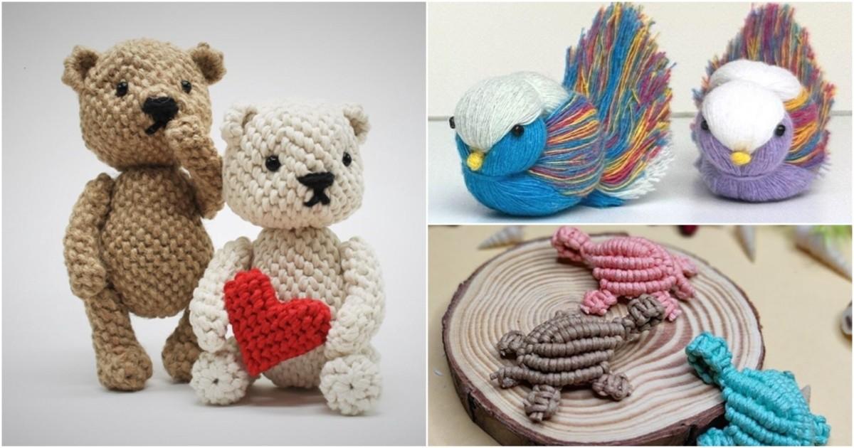 macrame animal toy
