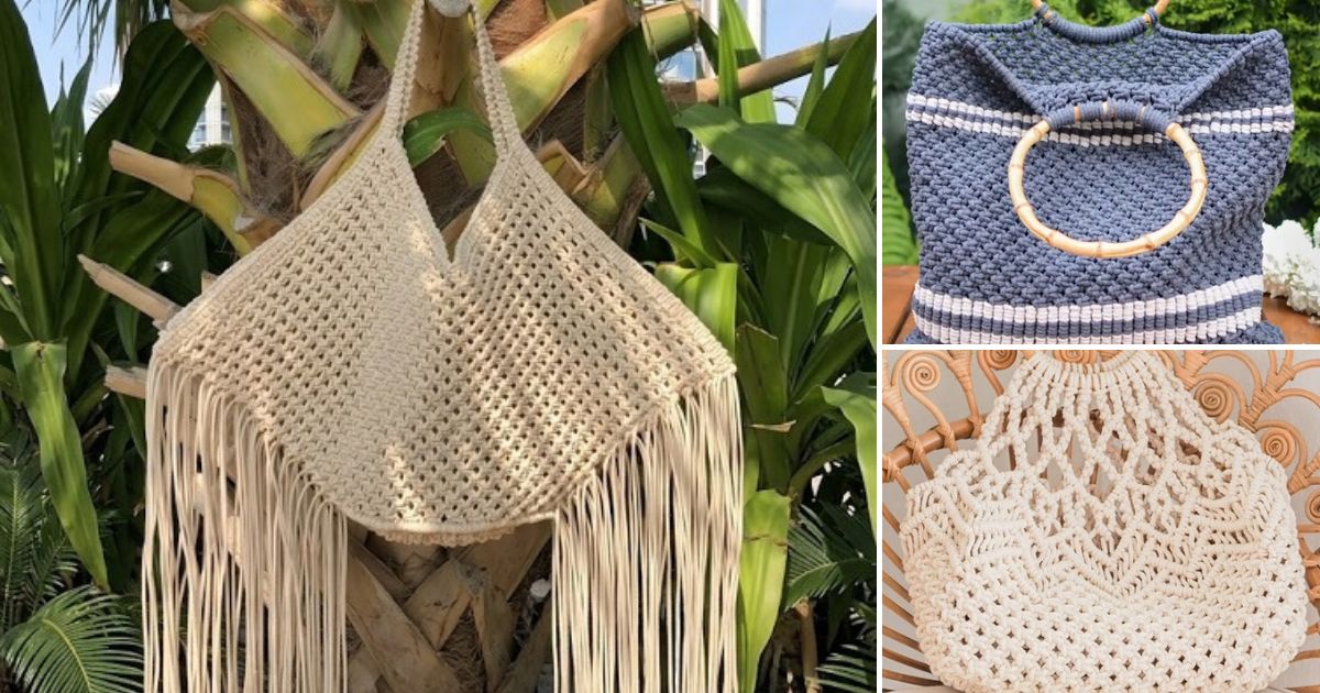 macrame beach bag