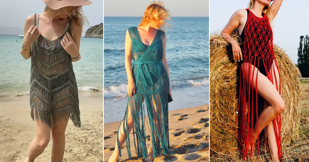 macrame beach dress