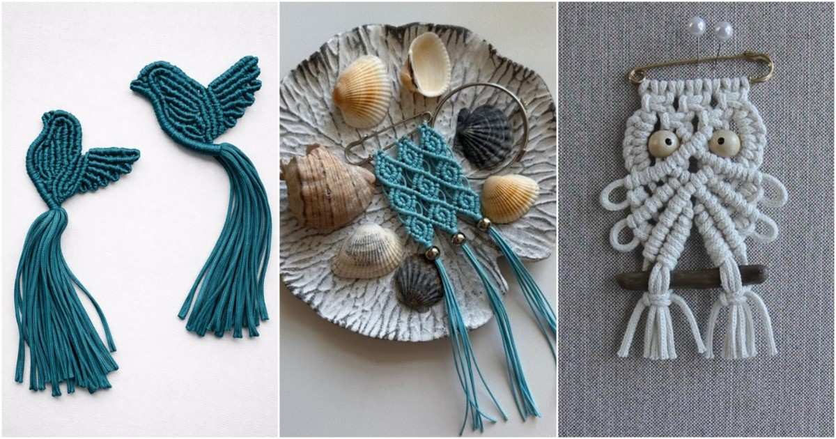 macrame brooch free