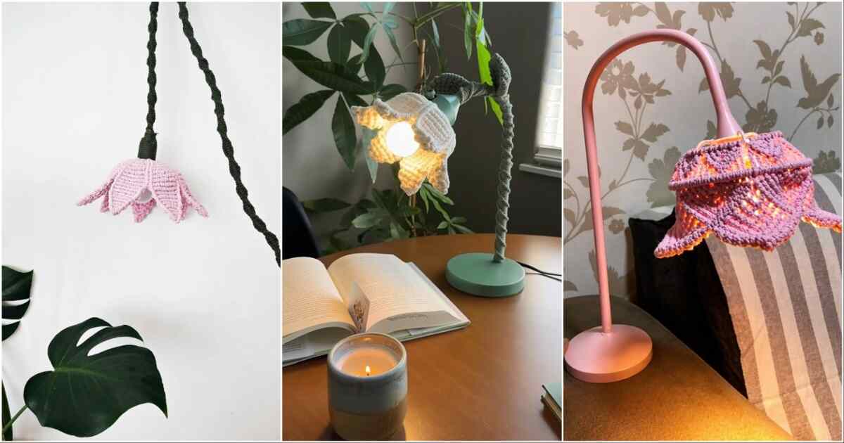 5 Macrame Flower Lamp Free Patterns 5 macrame flower lamp