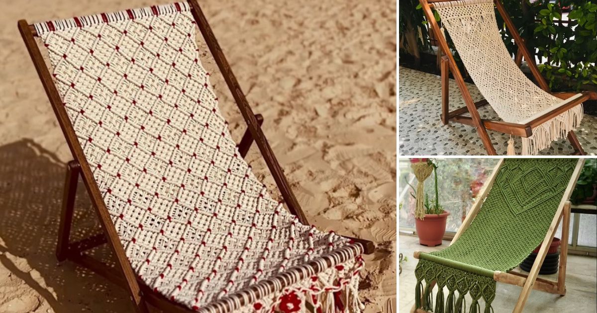 macrame lounge chair