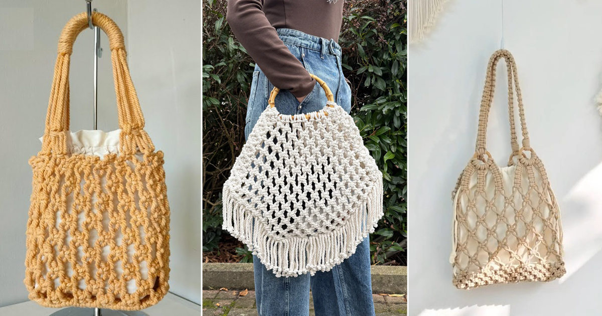 macrame net bag