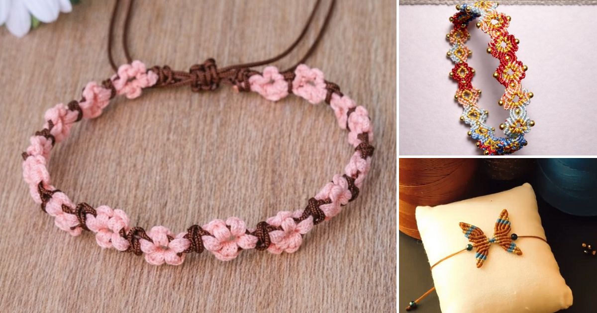 macrame spring bracelet