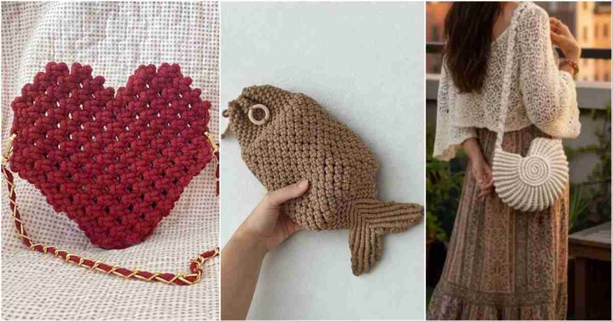 8 Unique Macrame Bag Free Patterns 9 unique macrame bag