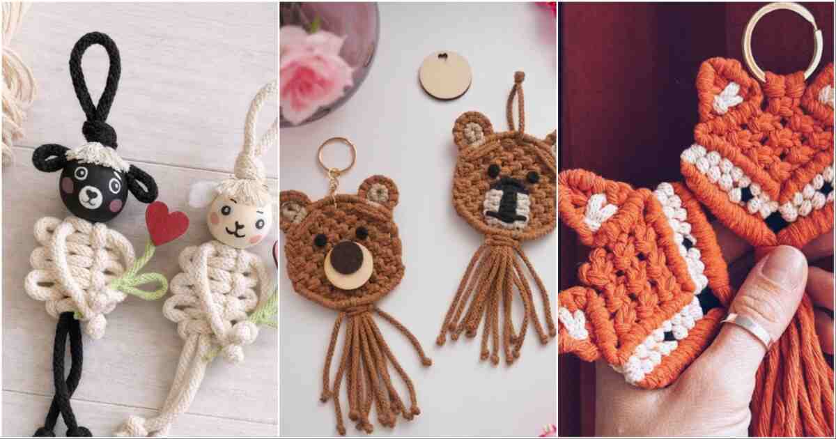 6 Macrame Animal Keychain Free Patterns for Beginners 2 macrame animal keychain