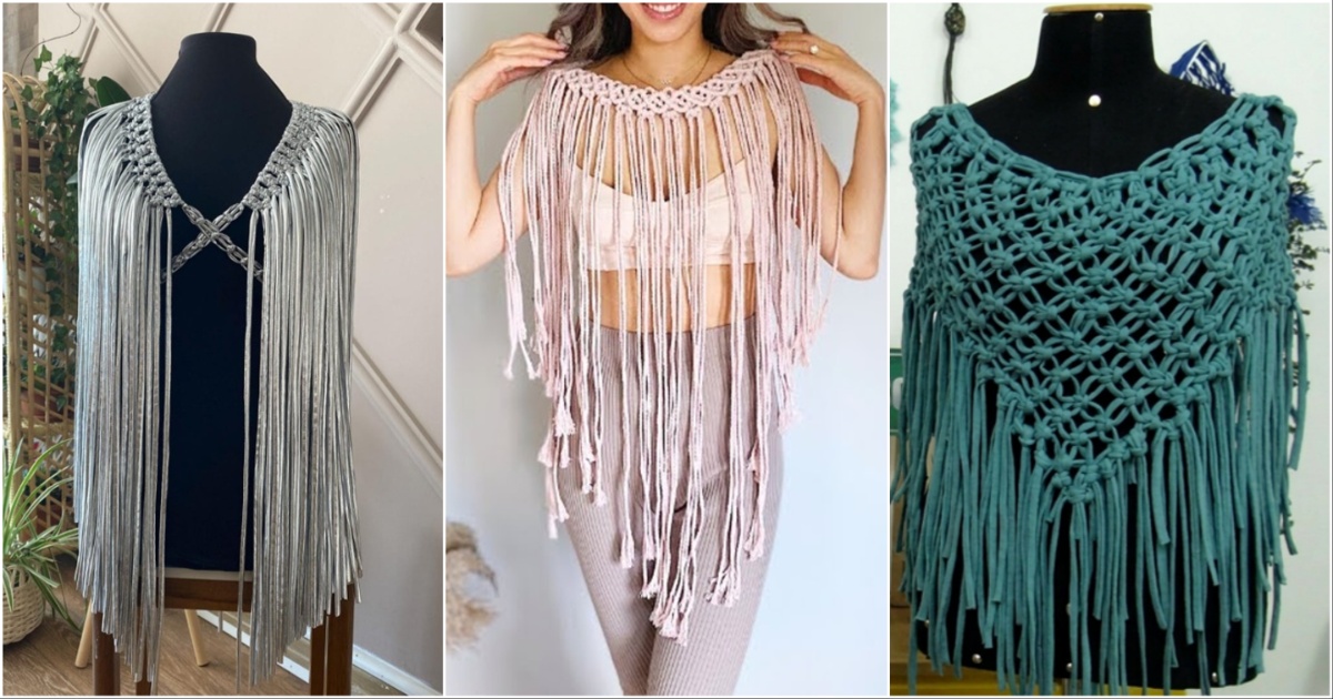 5 Macrame Summer Poncho Free Patterns 1 macrame summer poncho