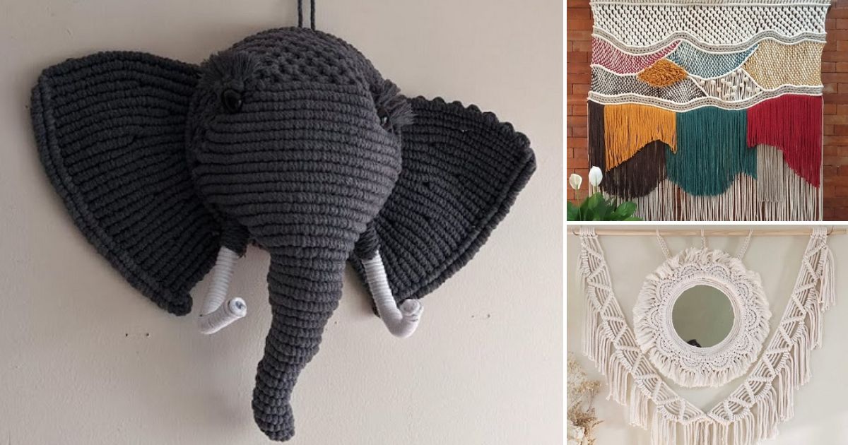 11 Large Macrame Wall Hanging Free Patterns 8 large macrame wall