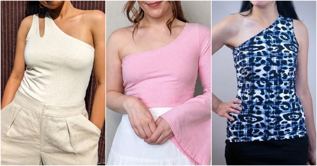one shoulder crop