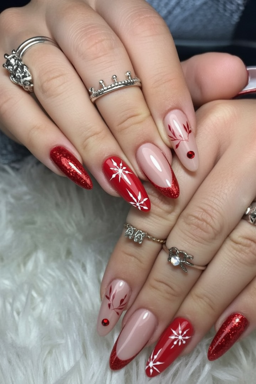 20 Christmas Nail Designs 2025 to Spark Your Holiday Spirit 2 christmas nail designs