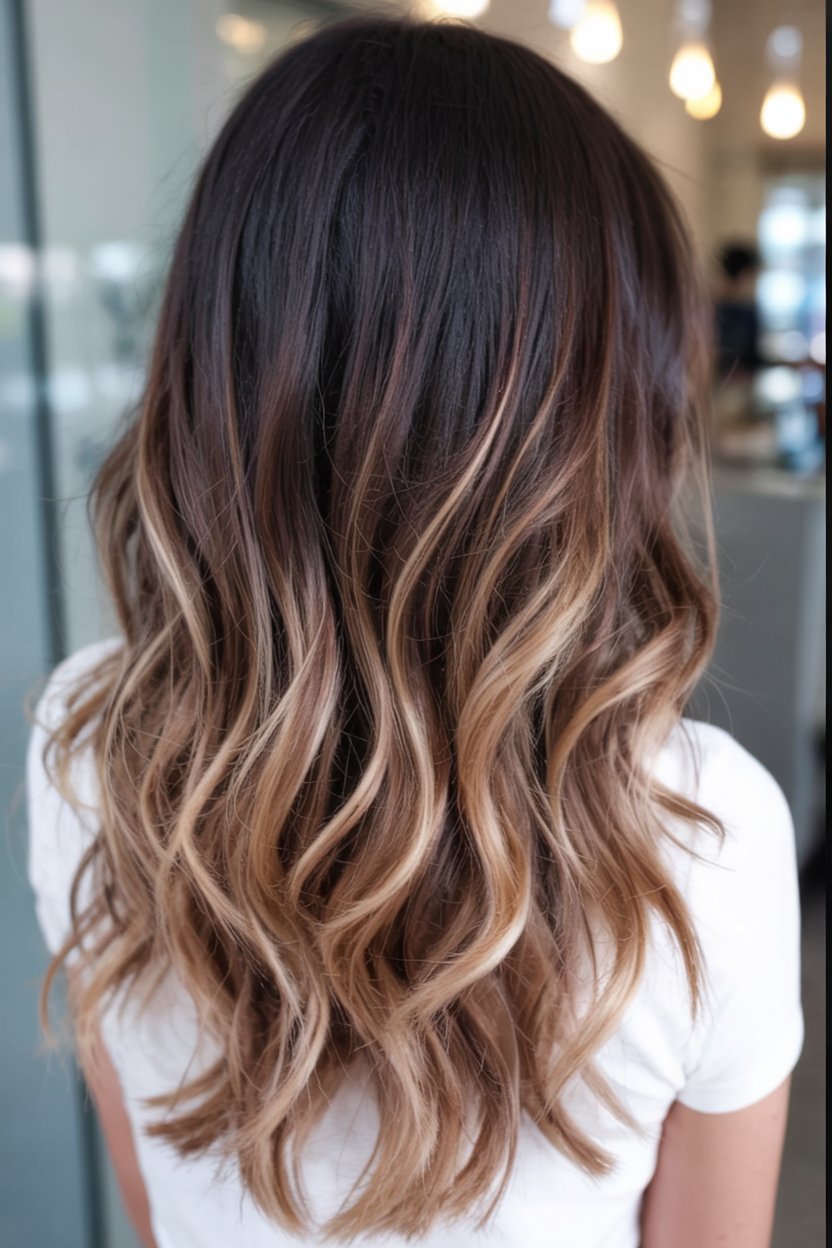 brunette balayage hair