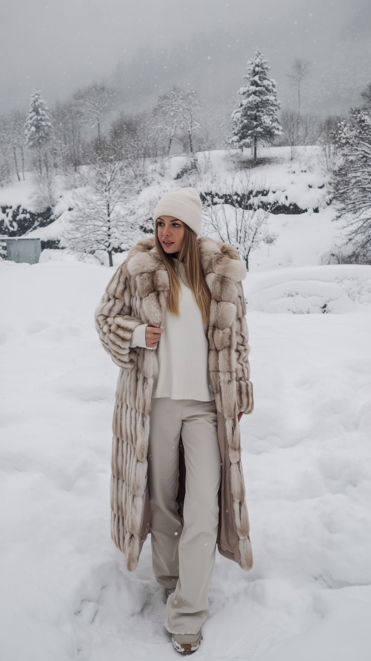 stunning fur coat