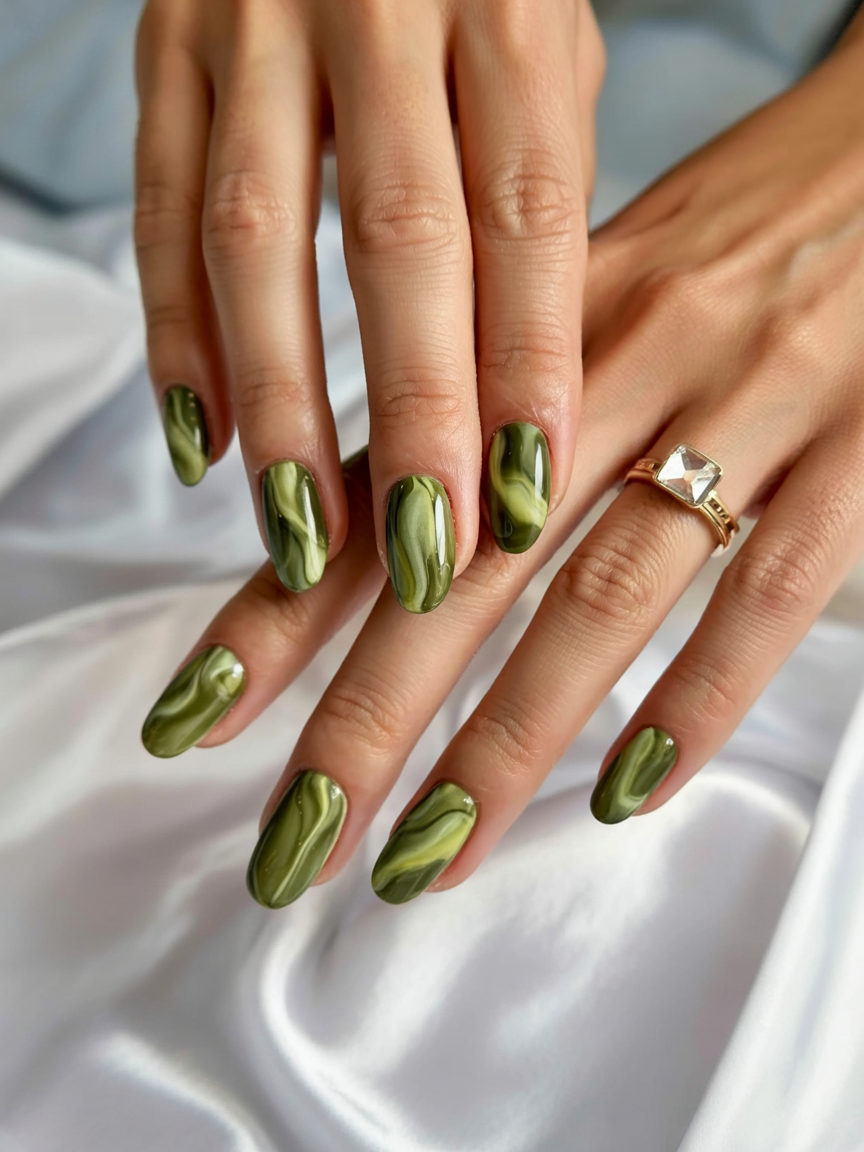 22 Green Fall Nails 2025 Ideas That Are Chic, Moody, and Totally In Season 9 green fall nails