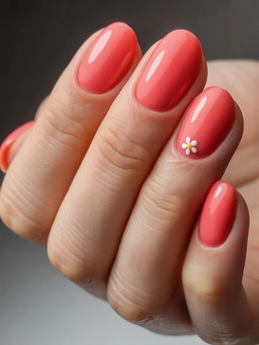 coral spring nails