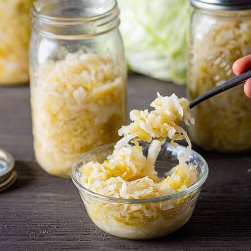 homemade sauerkraut stoneware