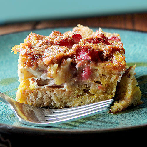 Strawberry Rhubarb French Toast Casserole 4 strawberry rhubarb french