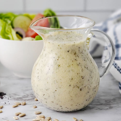 Creamy Sunflower Seed Salad Dressing (Dairy-Free) 7 creamy sunflower seed