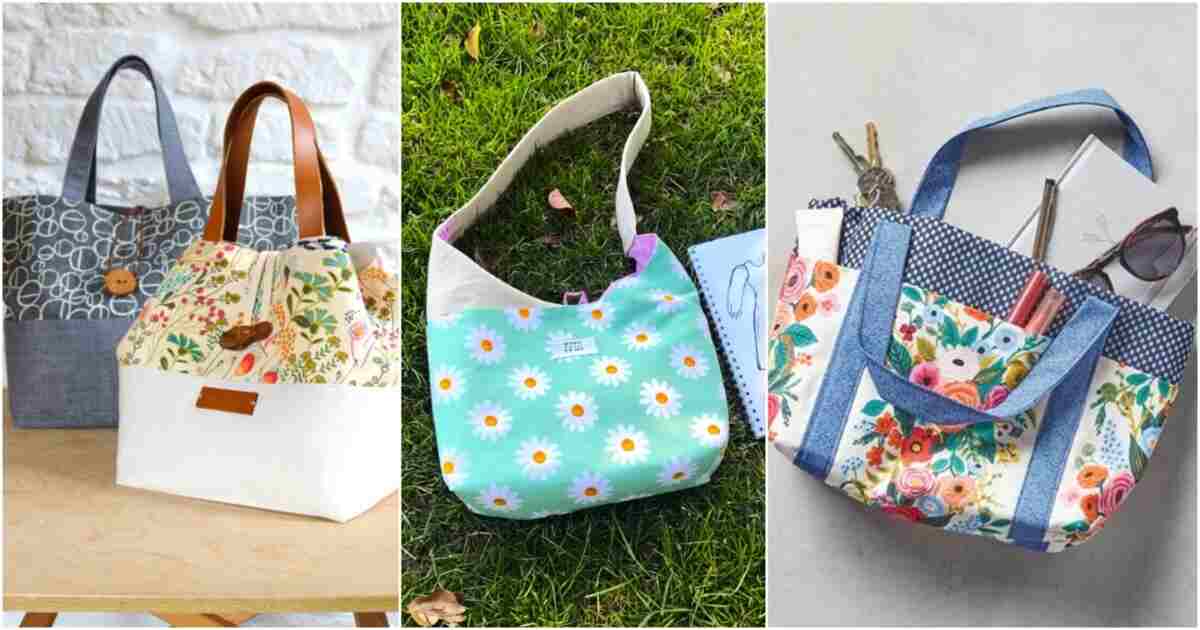 9 Tote Bags Free Sewing Patterns for Beginners 7 tote bags free