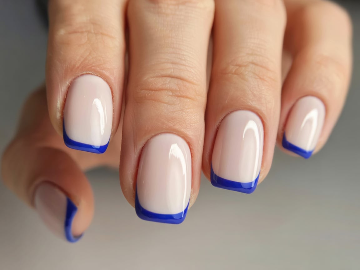 blue french tip