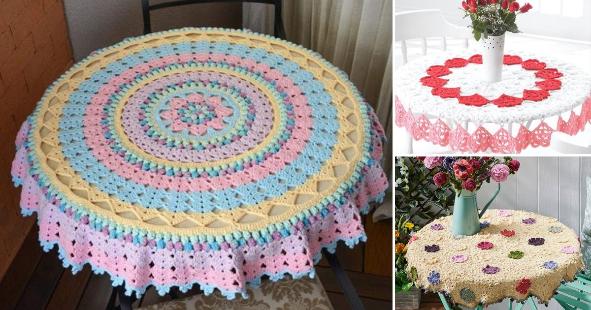 unique crochet tablecloth